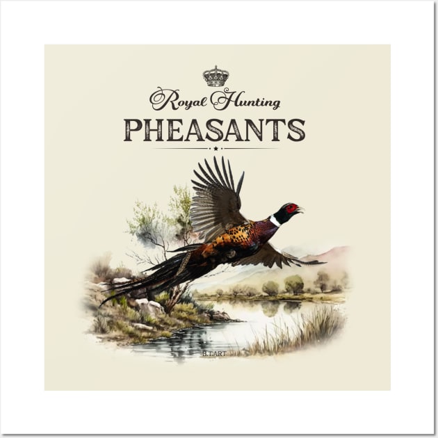 Pheasants, Royal Hunting Art Wall Art by German Wirehaired Pointer 